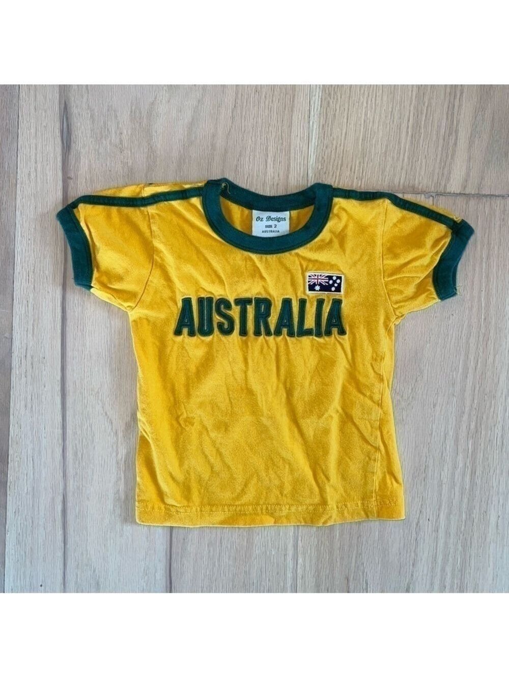 Children’s Kids Size 2 Boys/Girls Australia Short-Sleeve Tee-Shirt